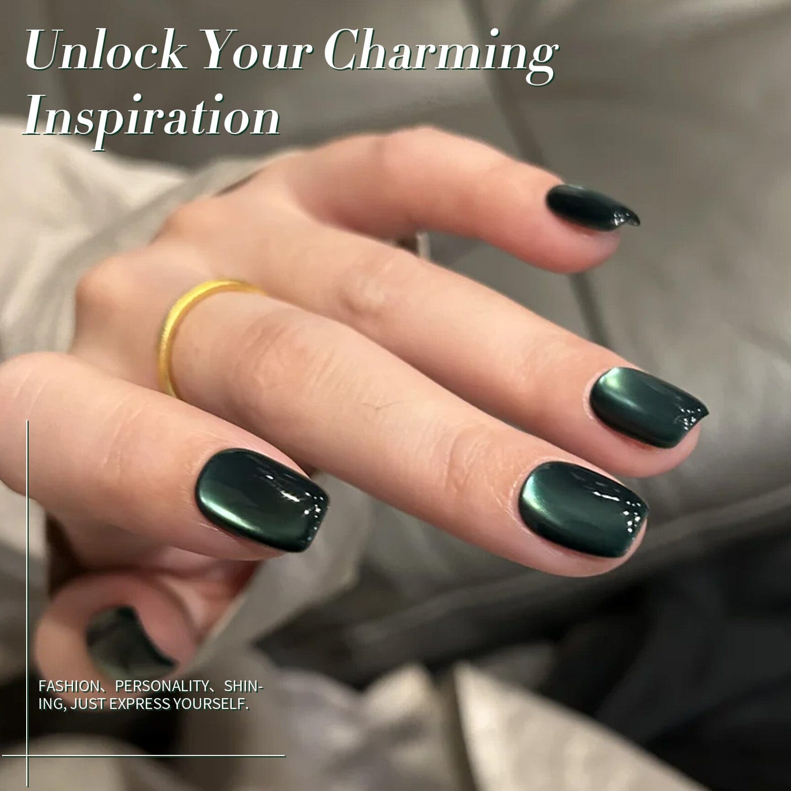 Glass Cat Magnetic Gel Polish MY128 Only Green 15ml Gel Nail Polish BORN PRETTY 