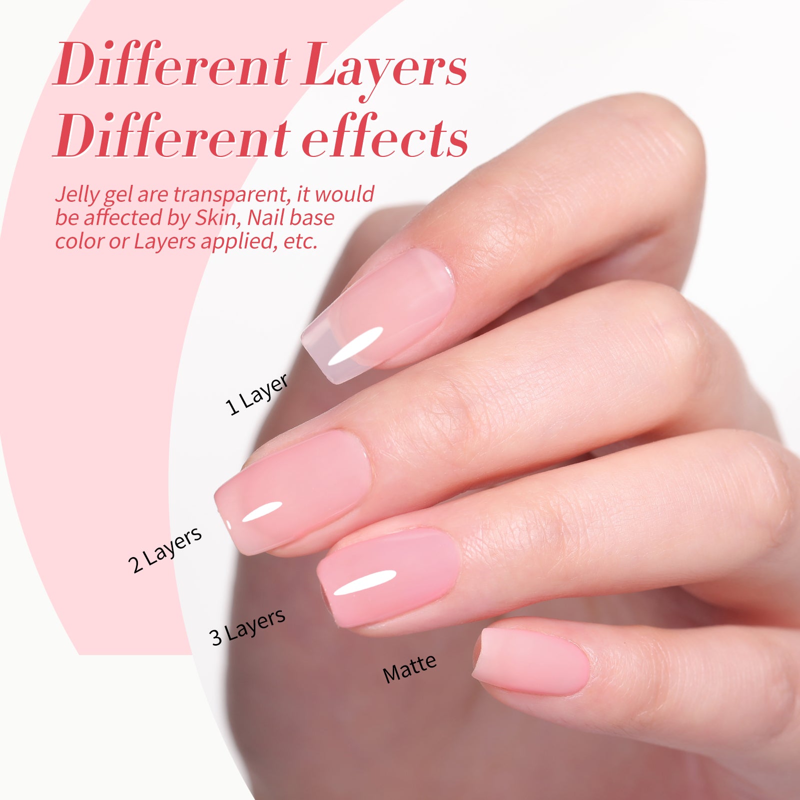 6 Colors Jelly Gel J12 Pink Lava 7ml