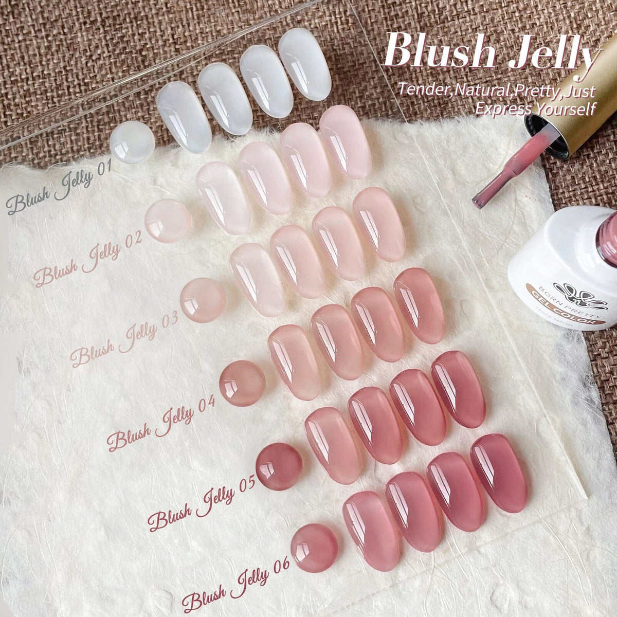 J13 Color 6 Colors Jelly Gel J13 Blush Jelly 7ml – BORN PRETTY