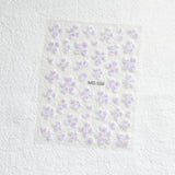 Translucent Embossed Flowers 3D Nail Stickers Clearance No Brand MO-558 
