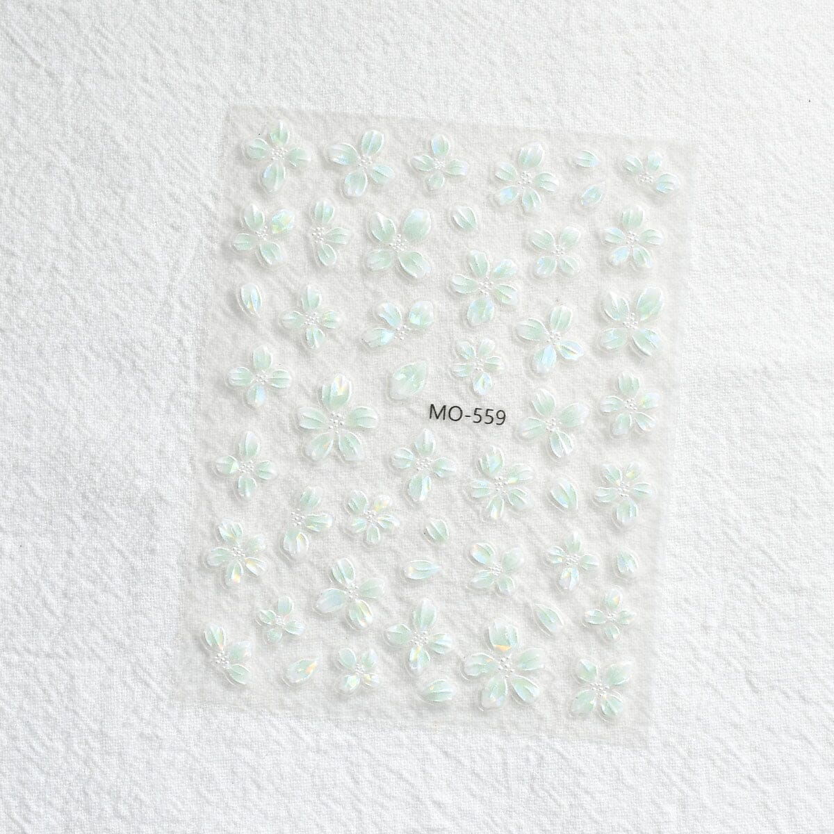 Translucent Embossed Flowers 3D Nail Stickers Clearance No Brand MO-559 