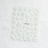 Translucent Embossed Flowers 3D Nail Stickers Clearance No Brand MO-559 
