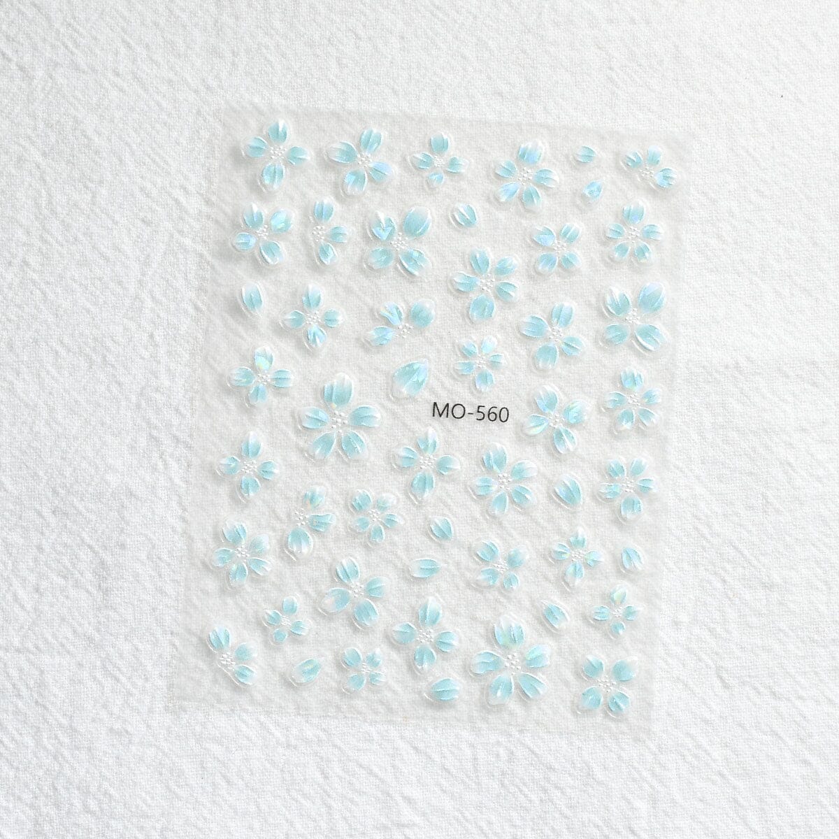 Translucent Embossed Flowers 3D Nail Stickers Clearance No Brand MO-560 