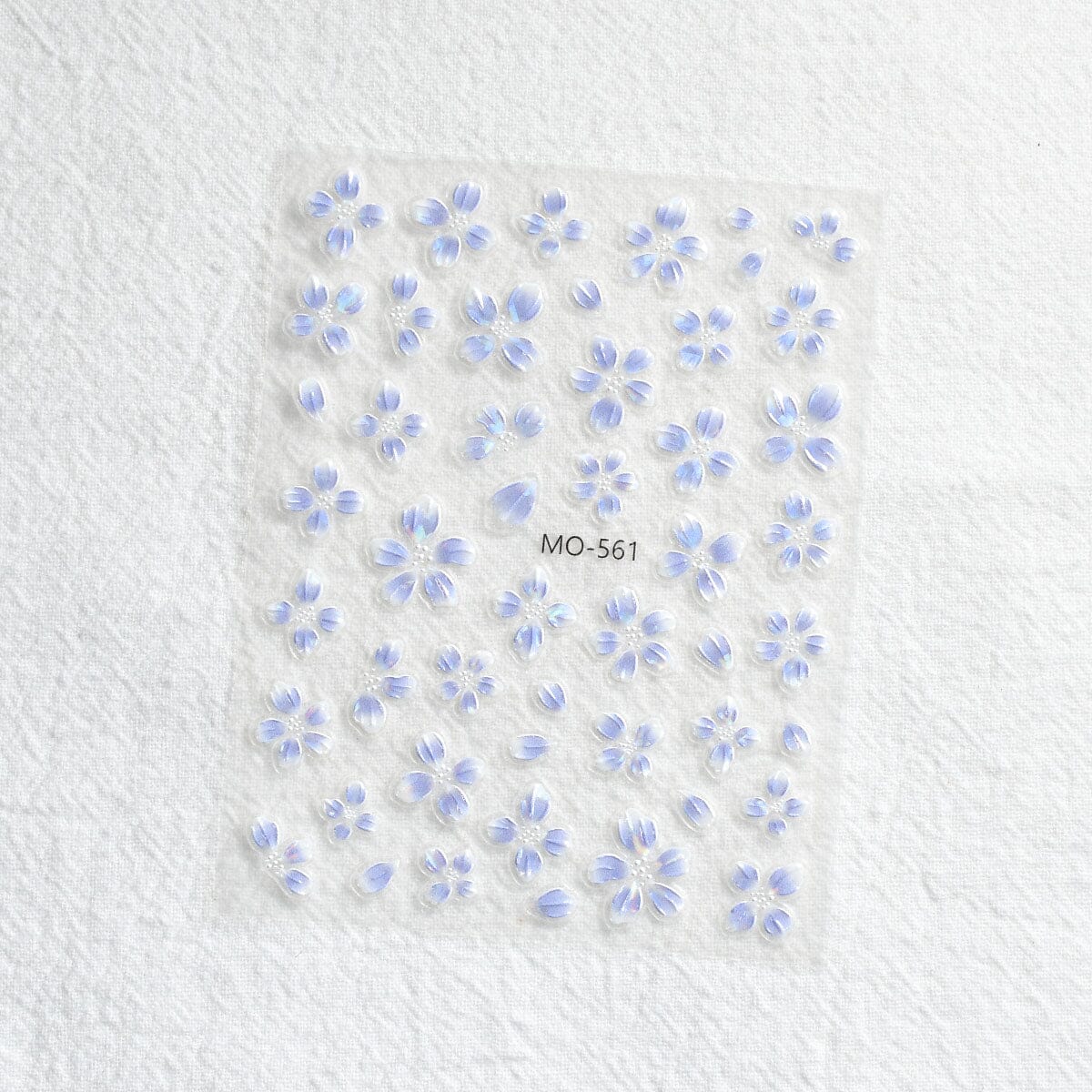 Translucent Embossed Flowers 3D Nail Stickers Clearance No Brand MO-561 