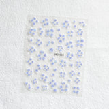 Translucent Embossed Flowers 3D Nail Stickers Clearance No Brand MO-561 