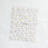 Translucent Embossed Flowers 3D Nail Stickers Clearance No Brand MO-562 