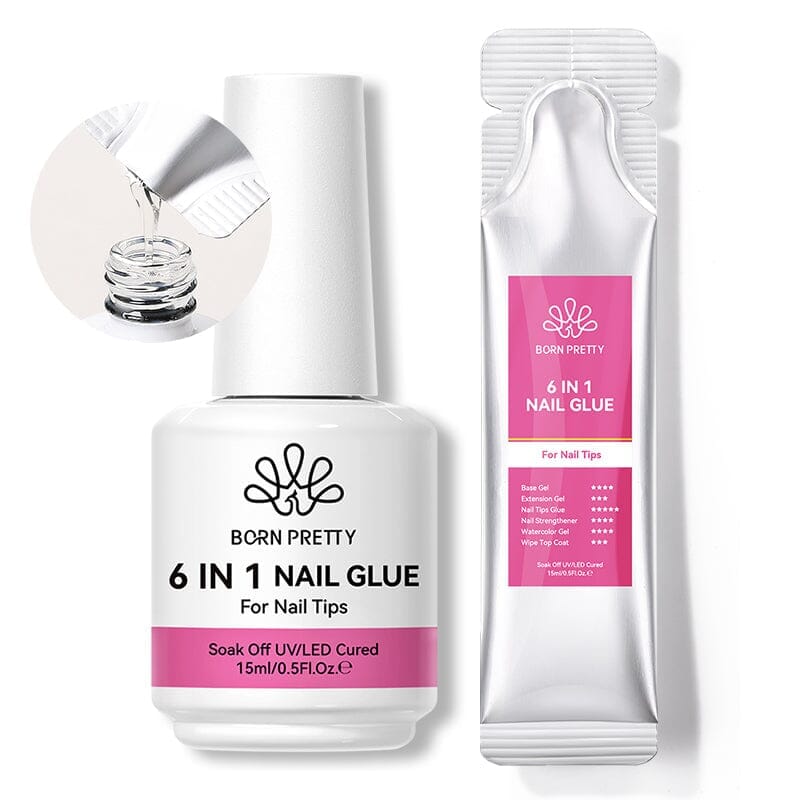 6 in 1 Nail Glue Gel 15ml (Bag) Gel Nail Polish BORN PRETTY Set 1 