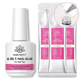 6 in 1 Nail Glue Gel 15ml (Bag) Gel Nail Polish BORN PRETTY Set 2 