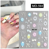 Star Bowknot 3D Nail Stickers MO Series Clearance No Brand MO-564 