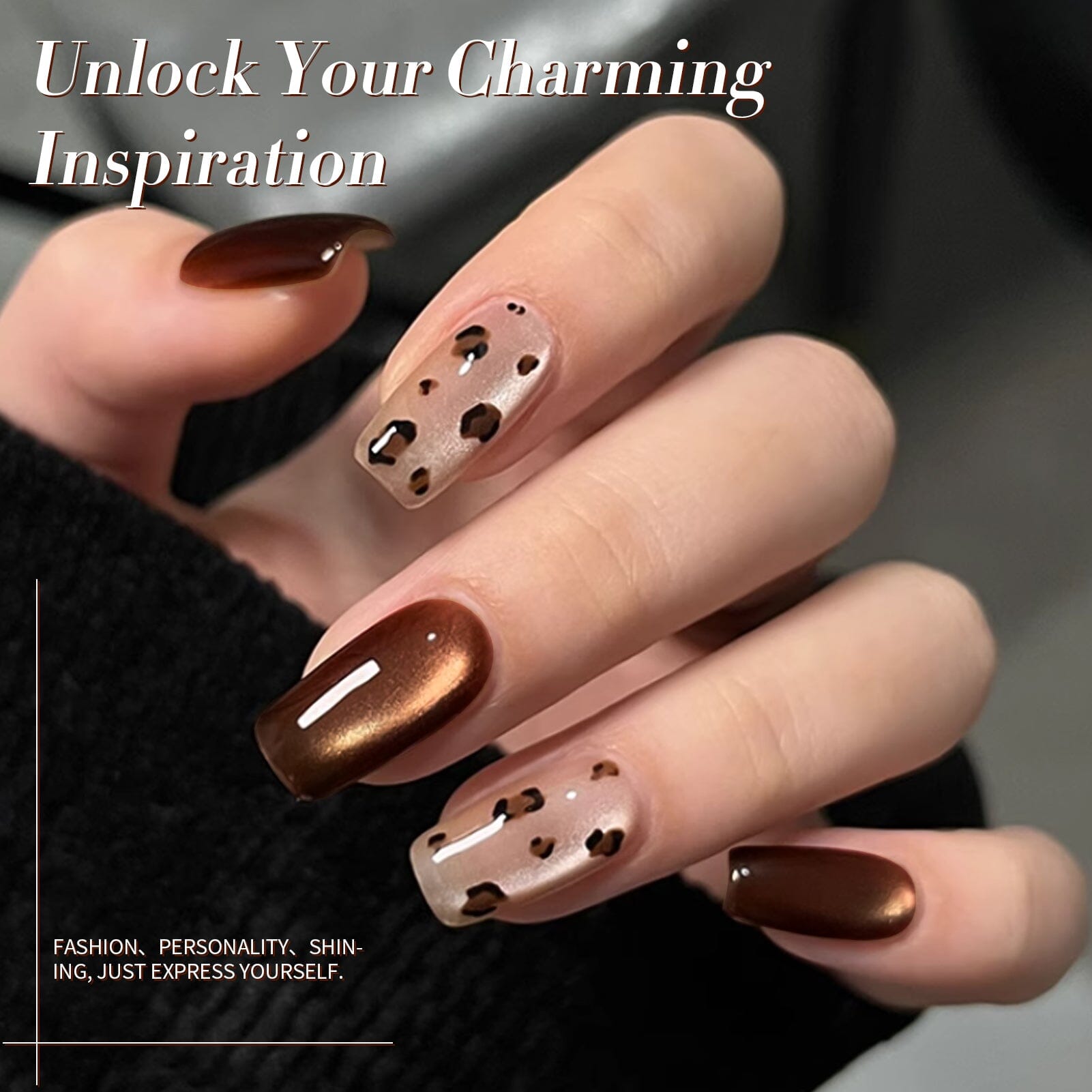 6 Colors Glass Cat Magnetic Gel Polish Set M11 Obsidian Ode 7ml Gel Nail Polish BORN PRETTY 