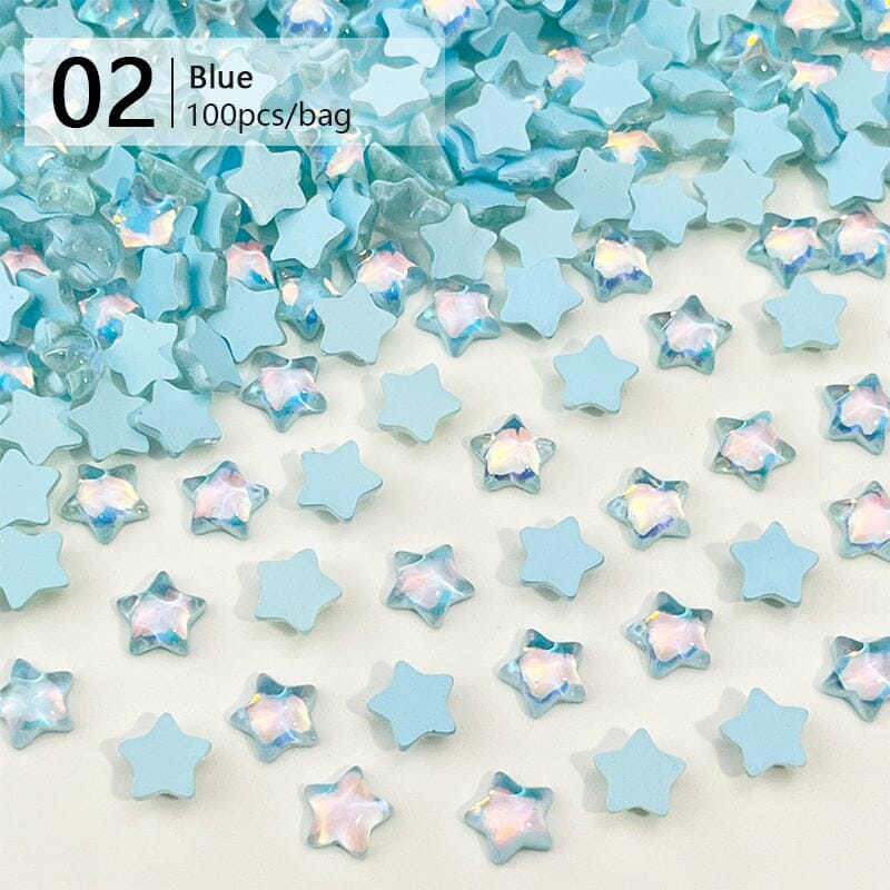 100pcs Star Plastic Nail Art Decorations Clearance No Brand 02 