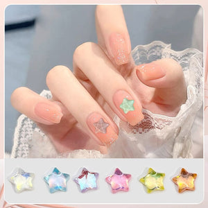 100pcs Star Plastic Nail Art Decorations Clearance No Brand 7 Colors 