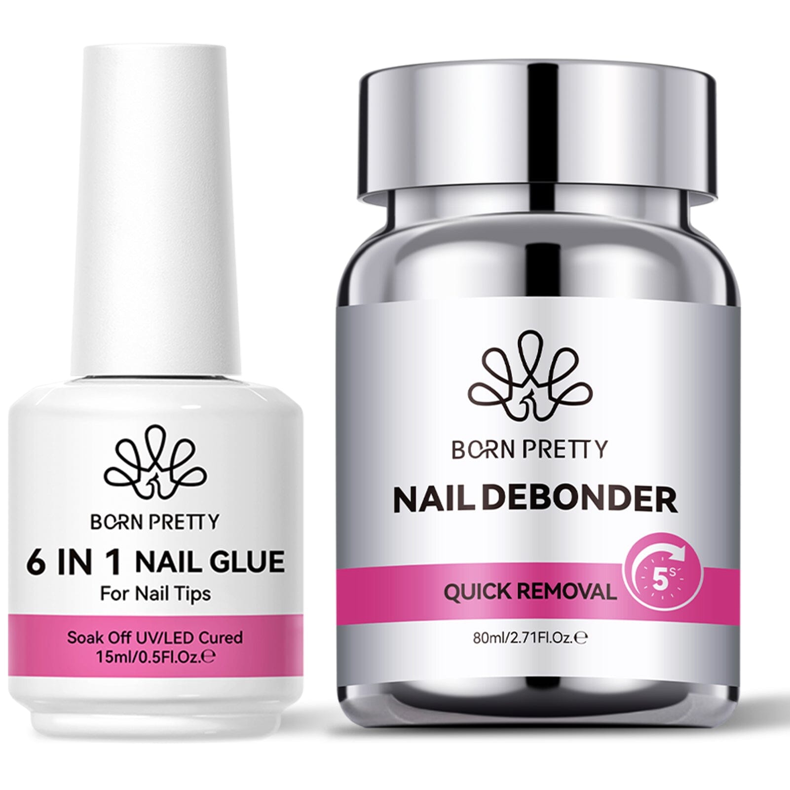 Nail Debonder Quick Removal 80ml Gel Nail Polish BORN PRETTY Set 03 