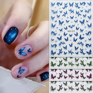 Glitter Butterfly 3D Nail Stickers MO-573 Clearance No Brand 