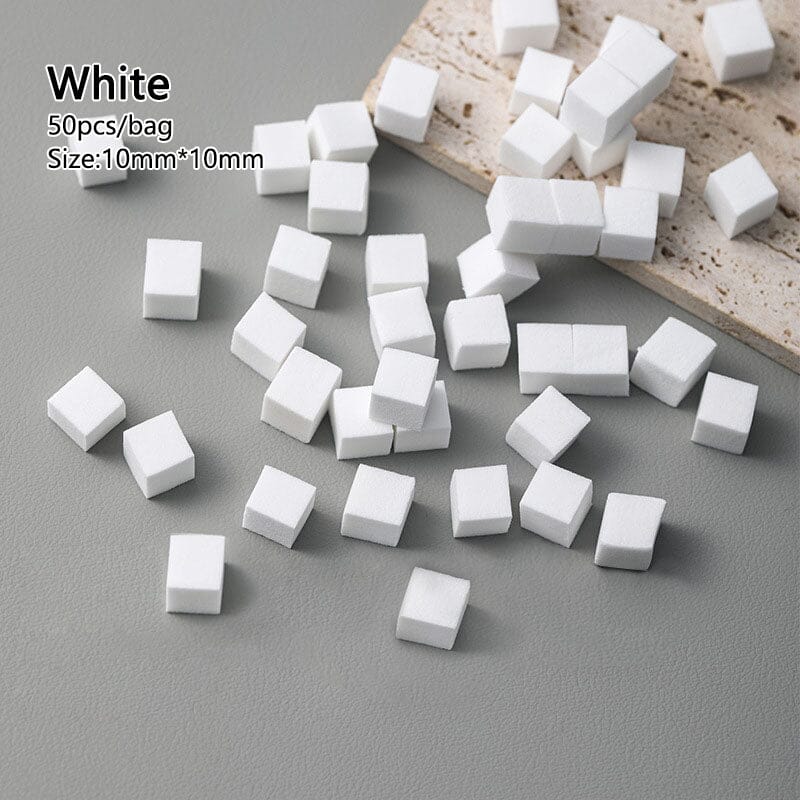 50pcs White Mini Square Soft Sponges – BORN PRETTY