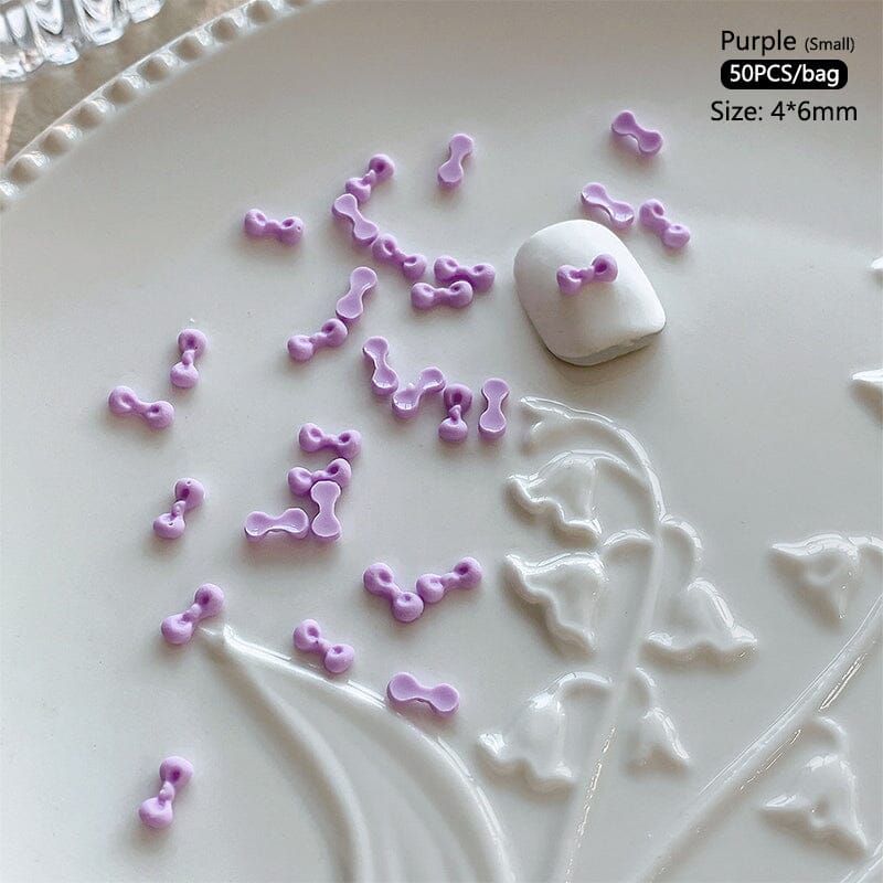 50pcs Bowknot Plastic Nail Art Decorations Nail Decoration No Brand 07 