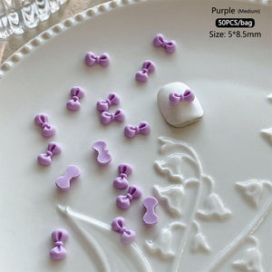50pcs Bowknot Plastic Nail Art Decorations Nail Decoration No Brand 08 