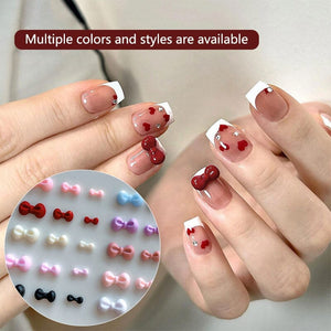 50pcs Bowknot Plastic Nail Art Decorations #23 Clearance No Brand 