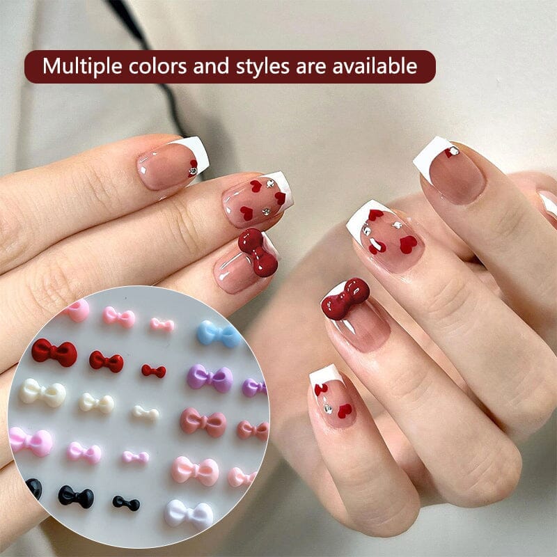 50pcs Bowknot Plastic Nail Art Decorations #23 Clearance No Brand 
