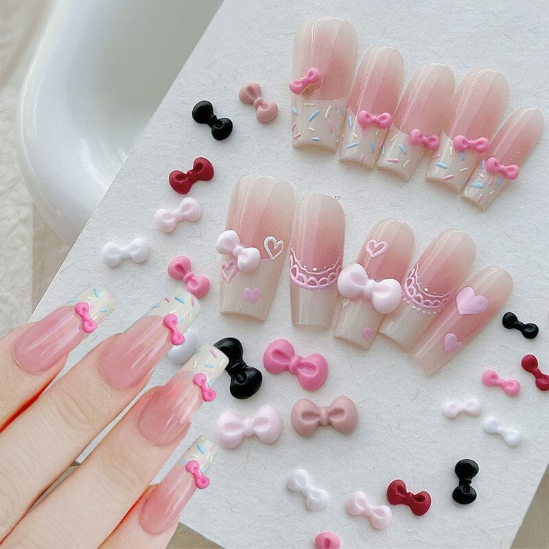 50pcs Bowknot Plastic Nail Art Decorations Nail Decoration No Brand 