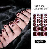 22 Tips Toenail Cat Magnetic Full Cover Nail Stickers ZXJ Series Clearance No Brand ZXJ-0181 