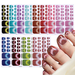 22 Tips Toenail Cat Magnetic Full Cover Nail Stickers ZXJ Series Clearance No Brand 