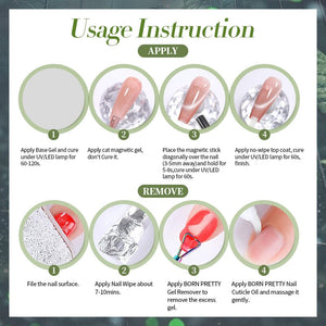 Colored Cat Magnetic Gel Polish MY120 Shadowstar Bamboo 10ml Gel Nail Polish BORN PRETTY 