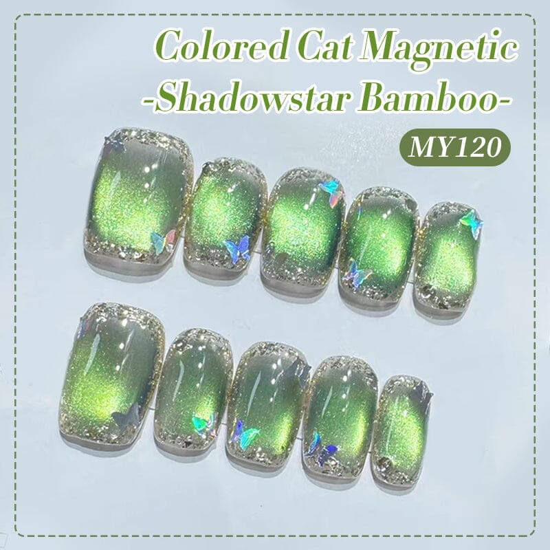 Colored Cat Magnetic Gel Polish MY120 Shadowstar Bamboo 15ml Gel Nail Polish BORN PRETTY 