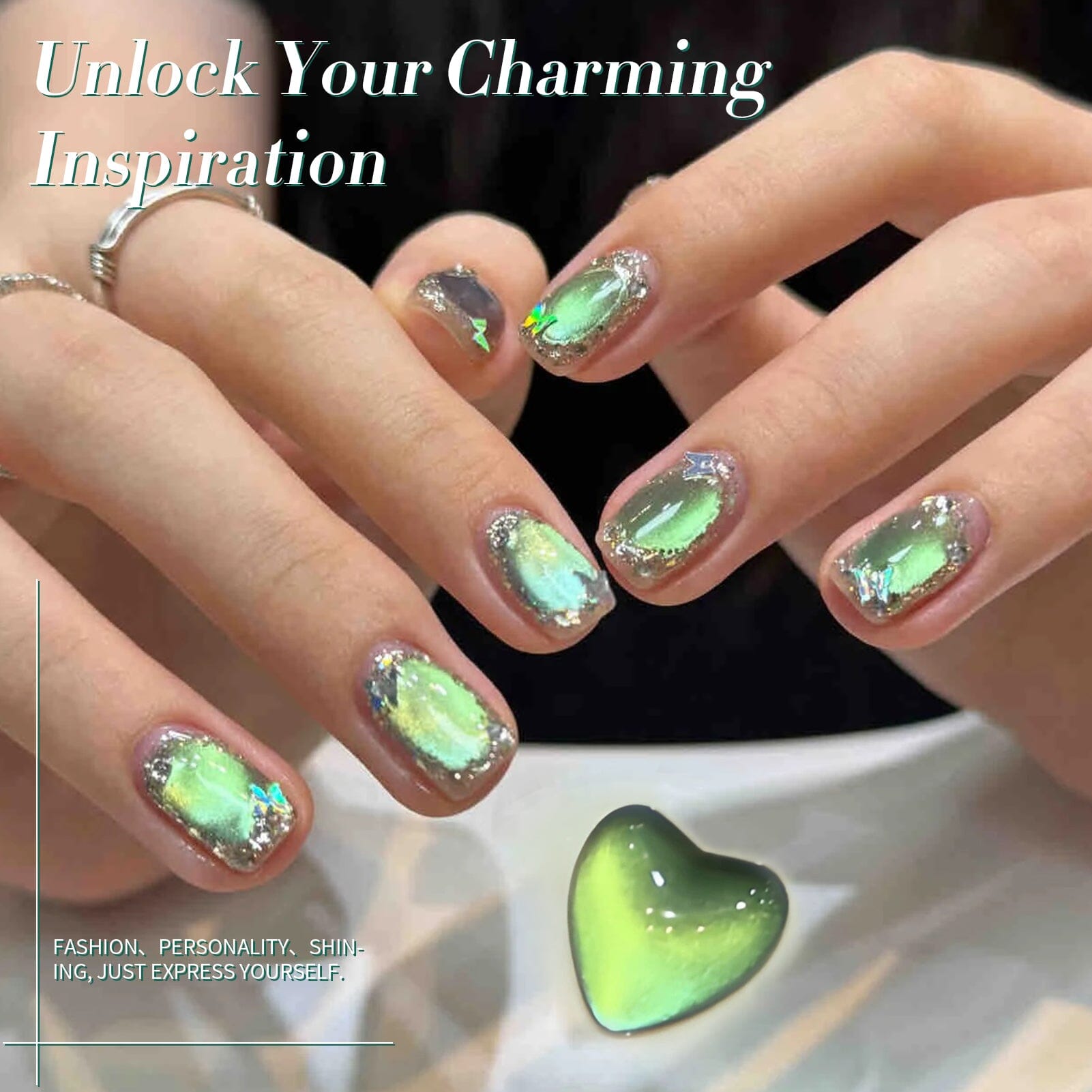 Colored Cat Magnetic Gel Polish MY120 Shadowstar Bamboo 15ml Gel Nail Polish BORN PRETTY 