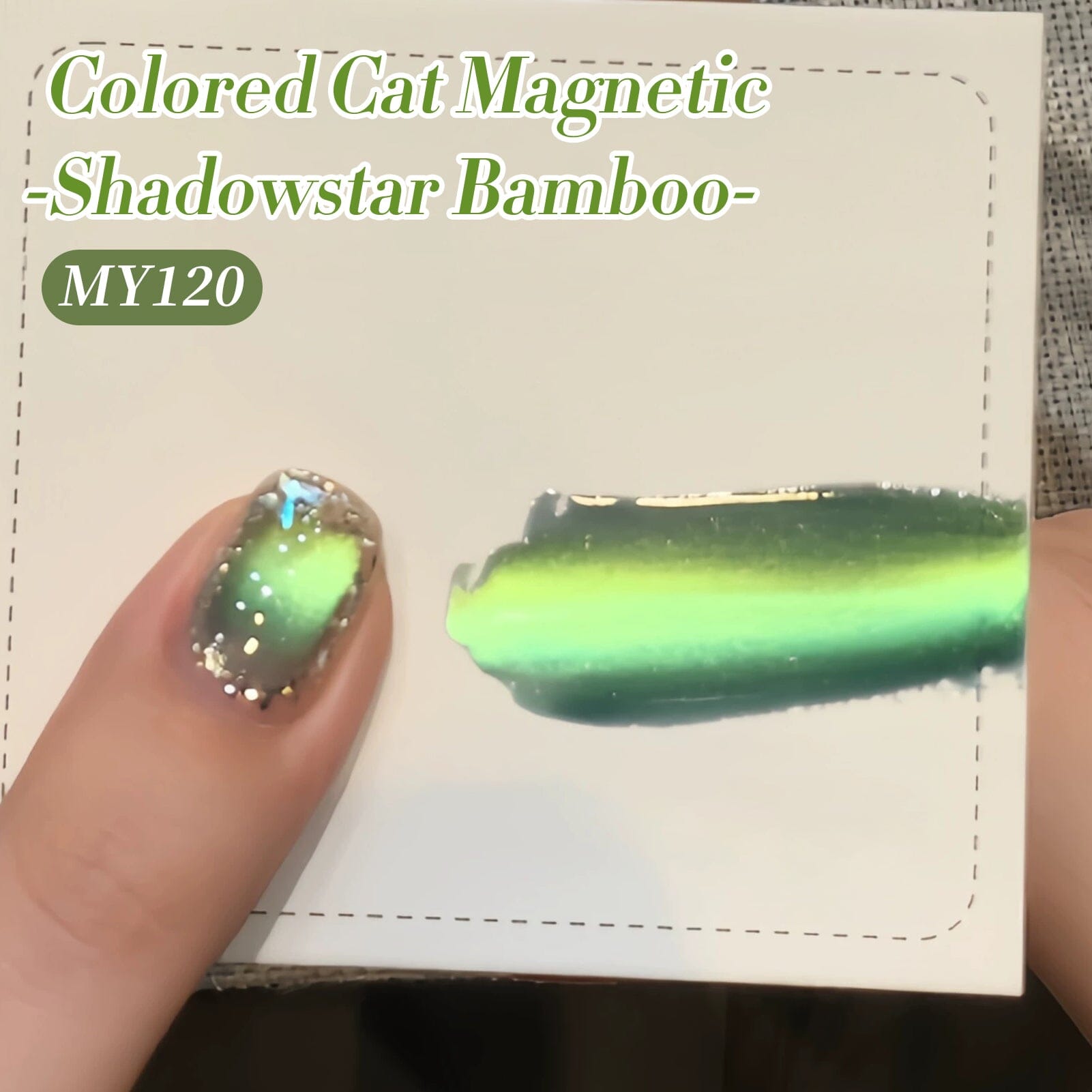 Colored Cat Magnetic Gel Polish MY120 Shadowstar Bamboo 15ml Gel Nail Polish BORN PRETTY 