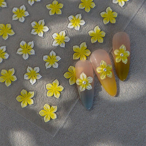 Embossed Flowers 3D Nail Stickers MO Series Clearance No Brand 