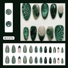24pcs W1970 Almond Press on Nails Nail Tips No Brand 