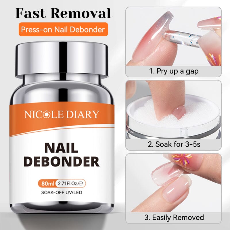 Press On Nail Debonder 80ml Nail Tips NICOLE DIARY 