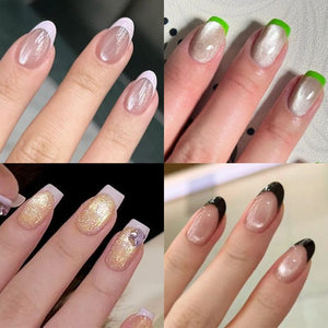 2 Bottles Gel Set French Cat Magnetic Gel 10ml Gel Nail Polish BORN PRETTY 