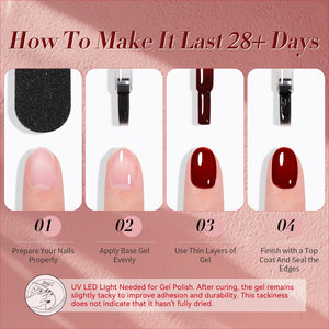 6 Colors Jelly Gel Polish Set J15 Wild Rose 7ml Gel Nail Polish BORN PRETTY 