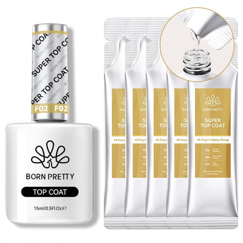 6pcs Set Super Top Coat 15ml Base & Top Coat BORN PRETTY 