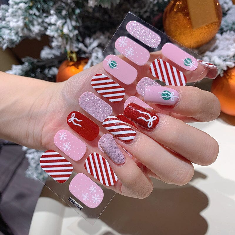 16 Tips Christmas Full Cover Nail Stickers Nail Sticker No Brand SD-029 