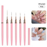 5pcs Liner Nail Brush Set
