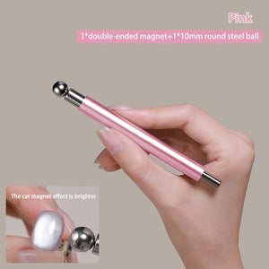 Double Head Cat Magnet Stick Pink Gold Silver Tools & Accessories No Brand Pink 