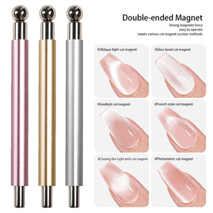 Double Head Cat Magnet Stick Pink Gold Silver Tools & Accessories No Brand 