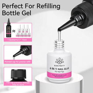 6 in 1 Nail Glue Gel 100g Gel Nail Polish BORN PRETTY 