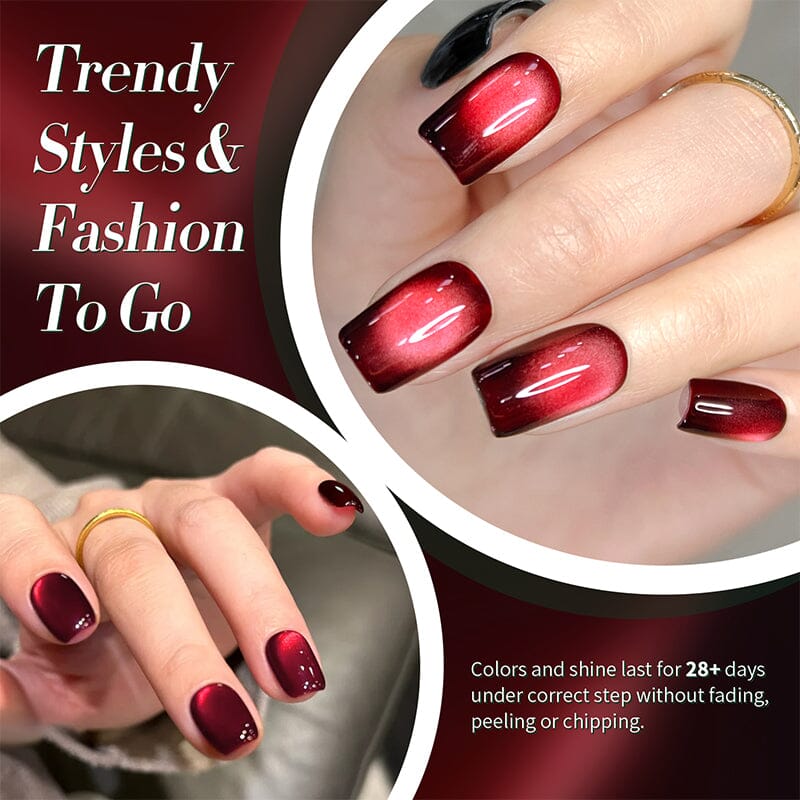 TPO & HEMA Free Glass Bead Cat Magnetic Gel MY153 Wishing Apple 10ml Gel Nail Polish BORN PRETTY 