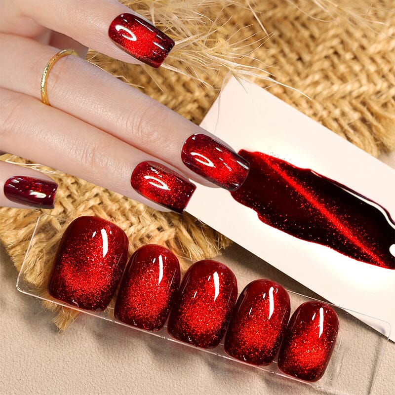 red spider lily nails Crystal Cat Magnetic Gel MY154 Red Spider Lily 10ml