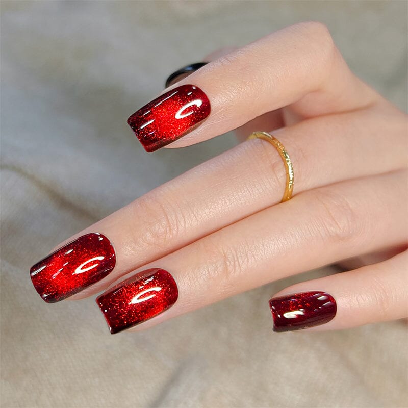 red spider lily nails Crystal Cat Magnetic Gel MY154 Red Spider Lily 10ml