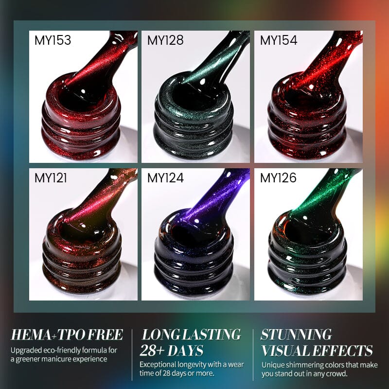 TPO & HEMA Free Glass Bead Cat Magnetic Gel Polish 10ml Gel Nail Polish BORN PRETTY 