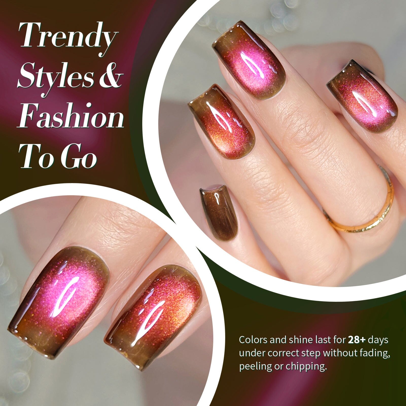 HEMA/TPO FREE Colored Cat Magnetic Gel MY121 Guava Soda 15ml Gel Nail Polish BORN PRETTY 