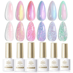 6 Colors Nail Gel T09 Milky Planet 7ml Gel Nail Polish BORN PRETTY 
