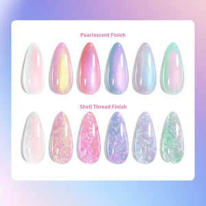 6 Colors HEMA/TPO FREE Shell Thread Nail Gel T09 Milky Planet 7ml Gel Nail Polish BORN PRETTY 