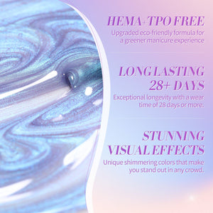 6 Colors HEMA/TPO FREE Shell Thread Nail Gel T09 Milky Planet 7ml Gel Nail Polish BORN PRETTY 