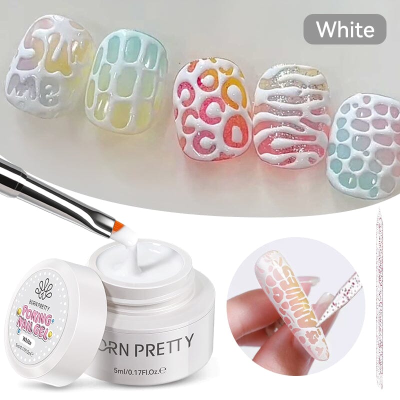 Poking Nail Gel 5ml Gel Nail Polish BORN PRETTY White 
